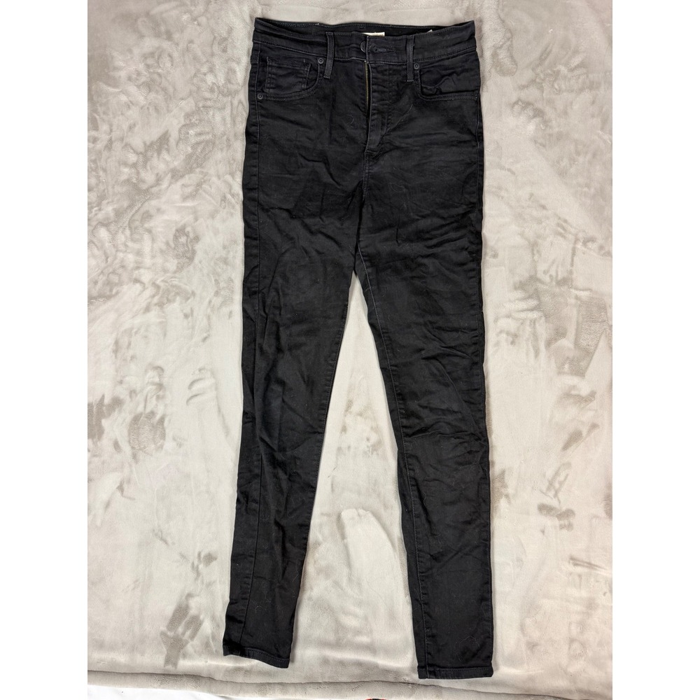 Levis Mile High Super Skinny Jeans Black High Rise Denim 29